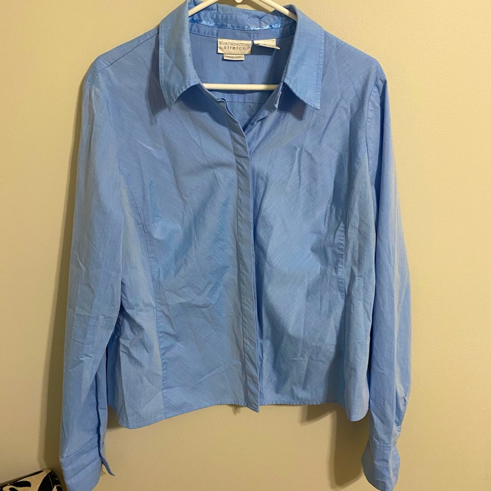 Worthington Blue Button Up